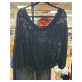 Free People Black Lace Long-Sleeve Top