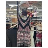 Maurices Sleeveless Printed Dress with Lace Accent