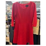 Just Taylor Red Textured Dress