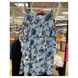 Blue Floral Sleeveless Dress by Mine