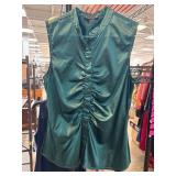 Green Sleeveless Top by Noir