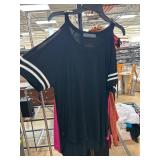 Madeline Sparkletstein Black Cold-Shoulder Top