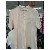 Tasc Performance Polo Shirt, Orange Striped