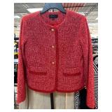 Talbots Red Tweed Jacket, Size 4