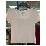 Talbots Petites Pink Knit Short-Sleeve Top