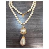 Miriam Haskell Double-Strand Pearl Necklace