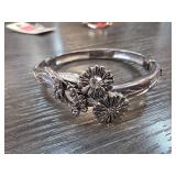 Lenox Floral Bangle Bracelet in Silver-Tone