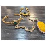 Four Gold-Tone Jewelry Pieces