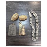 Metal Pendant and Bracelet Collection