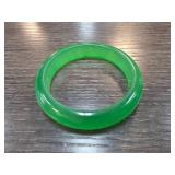 Green Jade Circular Bangle Bracelet