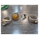 Four Mixed Metal Rings
