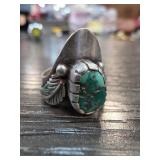 Sterling Silver and Turquoise Ring, Size 7