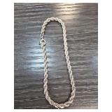 Sterling Silver Rope Chain Bracelet