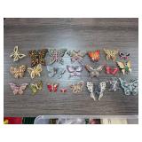 Butterfly Brooches with Mixed Designs