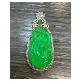 Jade Pendant with Decorative Mounting