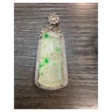 Jade Pendant with Filigree Setting