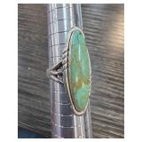 Sterling Silver and Turquoise Ring Sz 7.5