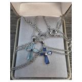 Two Cross Pendants with Chains