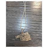 Sterling Silver Oklahoma Pendant Necklace