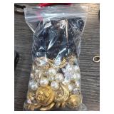 Costume Jewelry with Gold Tone Medals