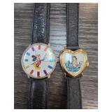 Two Disney Character Wristwatches