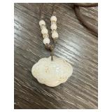 Nephrite Pendant With Bead Accents