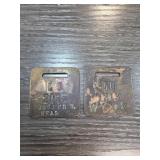 Two Vtg WPA Metal Tags Works Progress New Deal