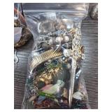 Bag of Assorted Jewelry Pieces and Beads