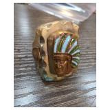 Sz 11 Ring with Inlaid Native American Motif