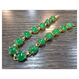 Jade Cabochon Linked Bracelet