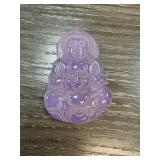 Purple Jade Carved Pendant with Figure Motif