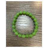 Jade Beaded Bracelet on Elastic String