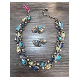 Coro Necklace and Clip Earrings Set