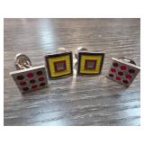Two Pairs of Decorative Cufflinks