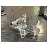 Swarovski Silver Crystal Dog Figurine