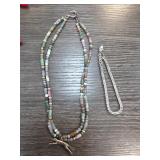 Sterling Silver Bracelet and Beaded Necklace Set