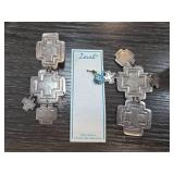 Sterling Silver Cross Earrings 21g