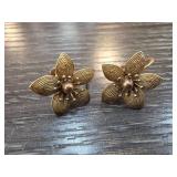 Krementz Gold-Tone Flower Earrings