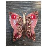 Matisse Copper Enamel Butterfly Brooch