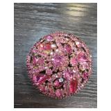 Weiss Pink Rhinestone Brooch
