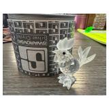 Swarovski Crystal Rooster Figurine with Box