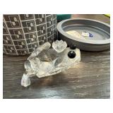 Swarovski Crystal Turtle Figurine with Box