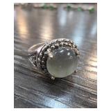 Jade Cabochon Ring, Size 5.5