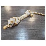 Gold-Tone Panther-Inspired Statement Bracelet