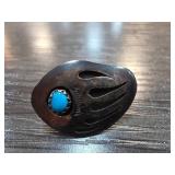 Sterling Silver Pin With Turquoise Accent