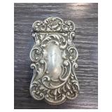 Ornate Metal Match Safe with Hinged Lid