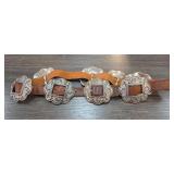 Dundee Leather and Metal Concho Belt