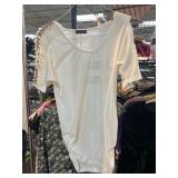 Venus White Short-Sleeve Top with Chain Accent