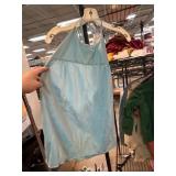Light Blue Halter Apron-Style Garment