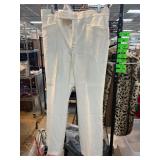 Cream-Colored Pants with Front and Back Pockets